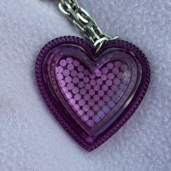 Tarina Tarantino Purple Crystal Heart Necklace - Picture 2 of 3